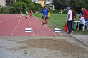La prova del salto in lungo